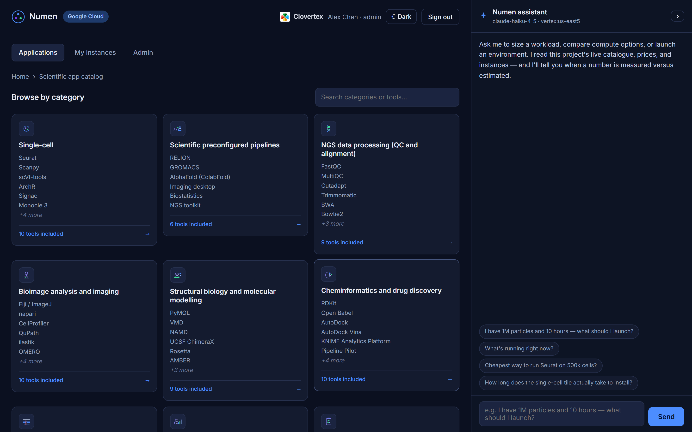 The "Browse by category" grid showing nine tiles, each with its icon, name, a preview list of the tools inside, and an "N tools included" link. Search box top-right.